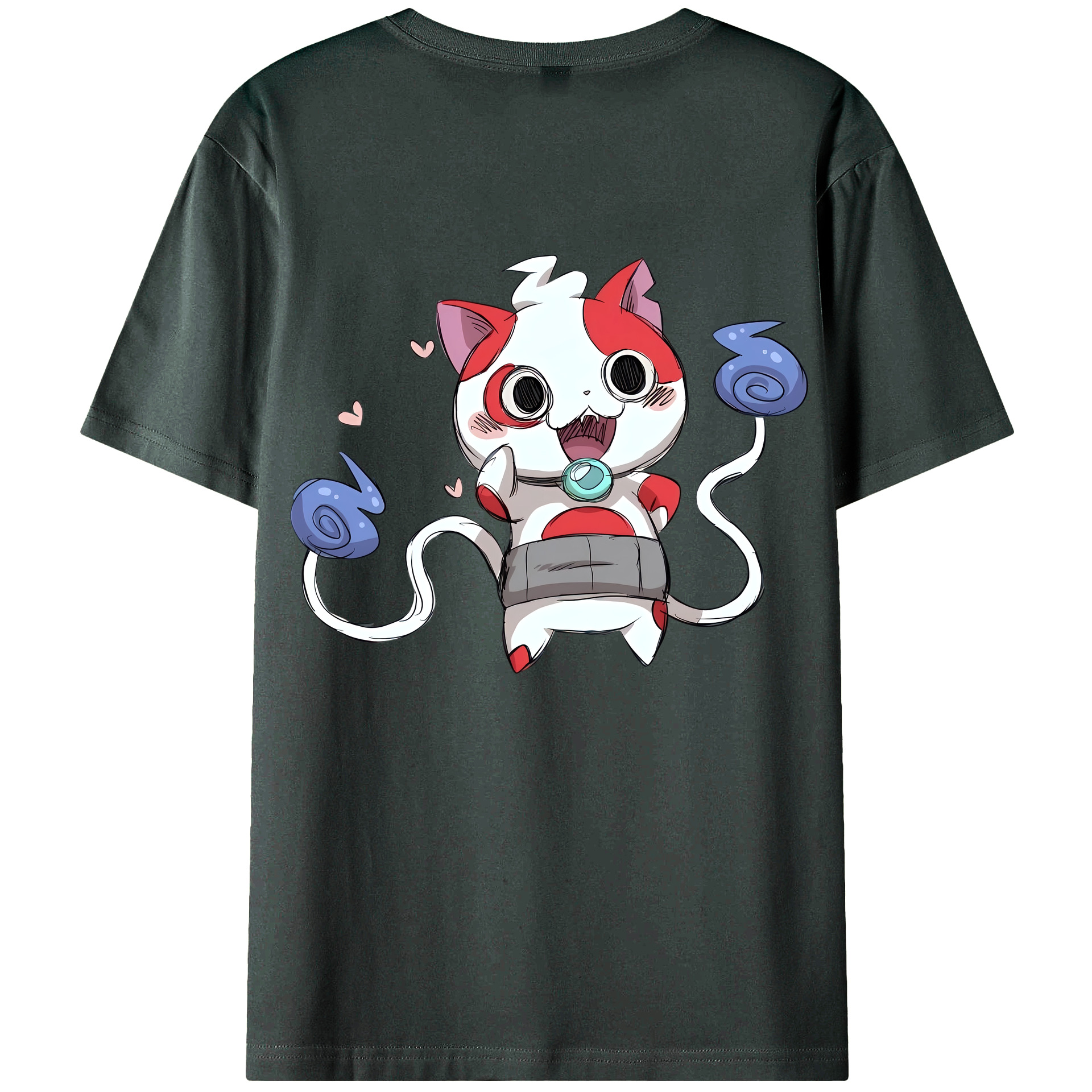 （画像用） 妖怪ウォッチ Yo-kai Watch 綿100％ メンズ半袖Tシャツ（バックプリント） 通気性